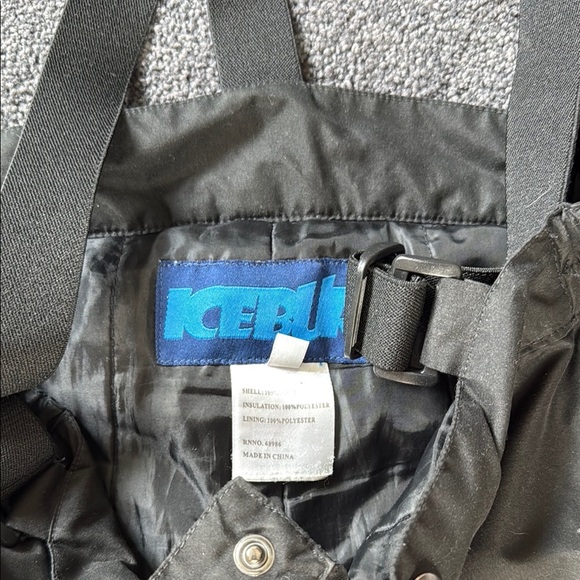 kids Ice Black Snow pant with Suspenders - Picture 2 of 4